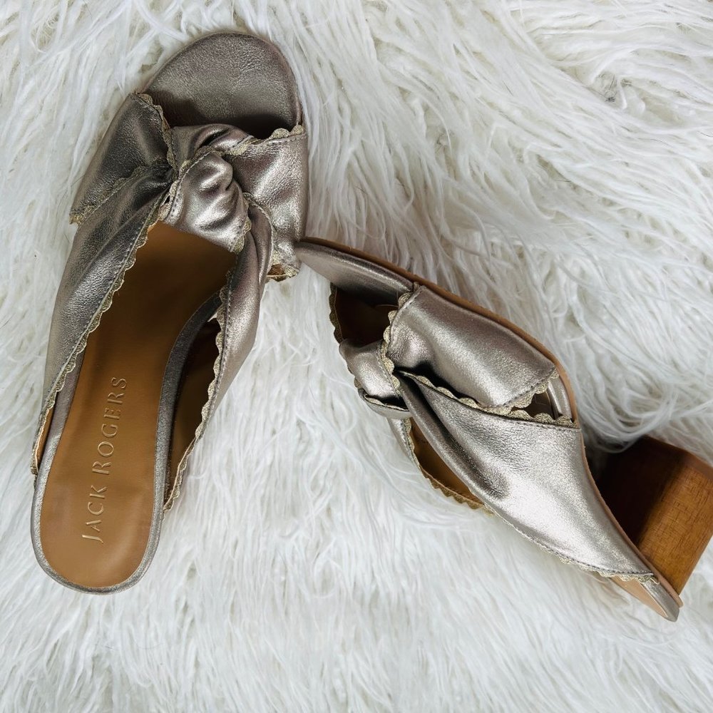 Jack Rodgers Bronze Sandals - Worn 1x - Size 8 M